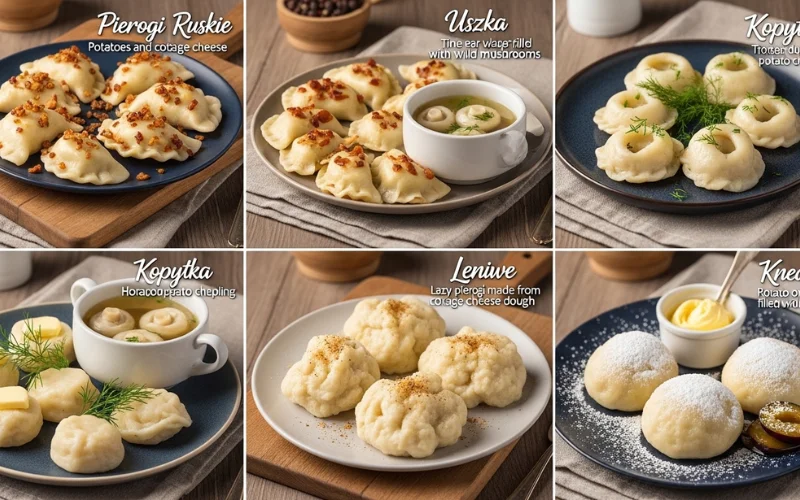 Explain different types of Polish dumplings and their regional variations.