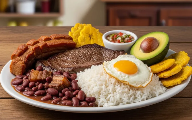 Seafood dishes with coconut rice near beach, tropical setting