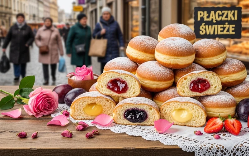 Explain paczki donuts, their fillings, and the Fat Thursday tradition in Poland.