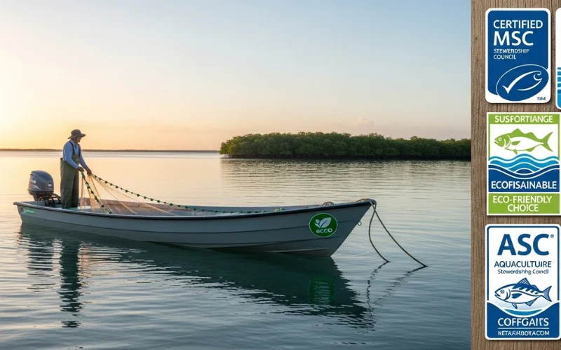 Eco-friendly fishing and certified seafood labels